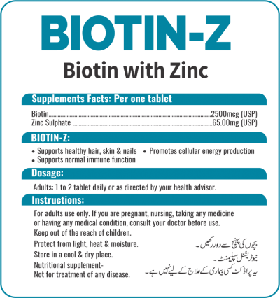 Biotin + zinc